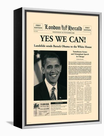 Yes We Can!-The Vintage Collection-Framed Stretched Canvas