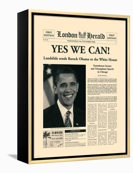 Yes We Can!-The Vintage Collection-Framed Stretched Canvas