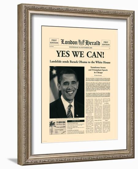 Yes We Can!-The Vintage Collection-Framed Art Print