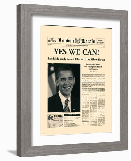 Yes We Can!-The Vintage Collection-Framed Art Print