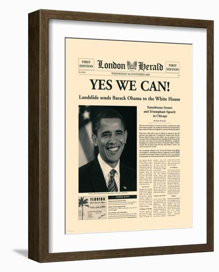 Yes We Can!-The Vintage Collection-Framed Art Print