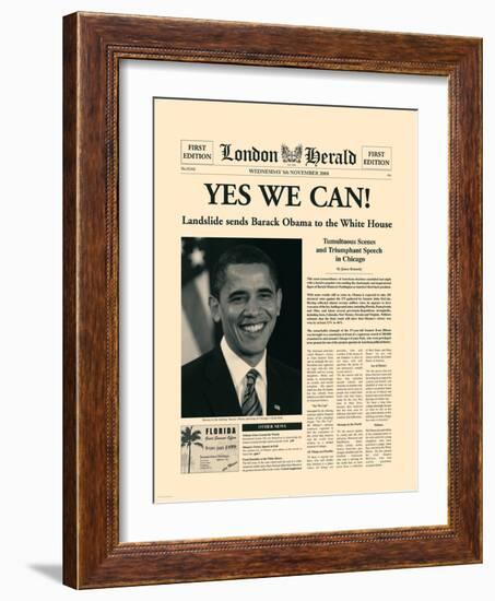 Yes We Can!-The Vintage Collection-Framed Art Print