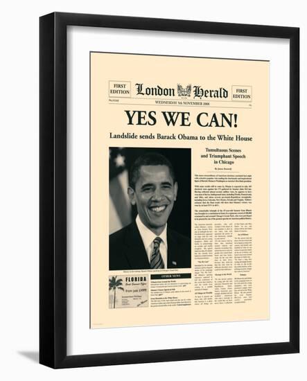 Yes We Can!-The Vintage Collection-Framed Art Print