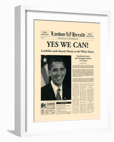 Yes We Can!-The Vintage Collection-Framed Art Print