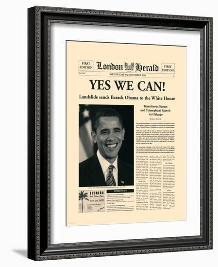 Yes We Can!-The Vintage Collection-Framed Art Print