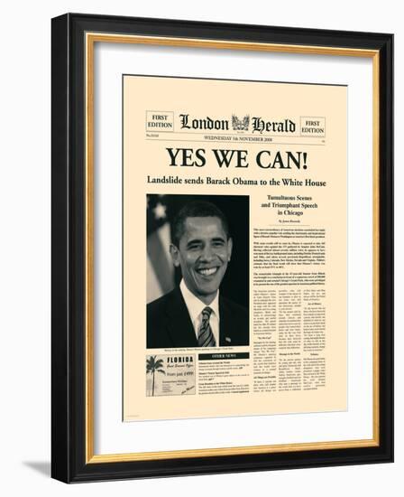 Yes We Can!-The Vintage Collection-Framed Art Print