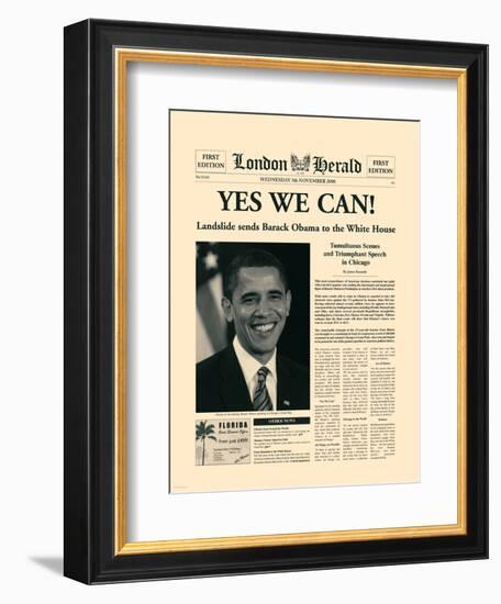 Yes We Can!-The Vintage Collection-Framed Premium Giclee Print