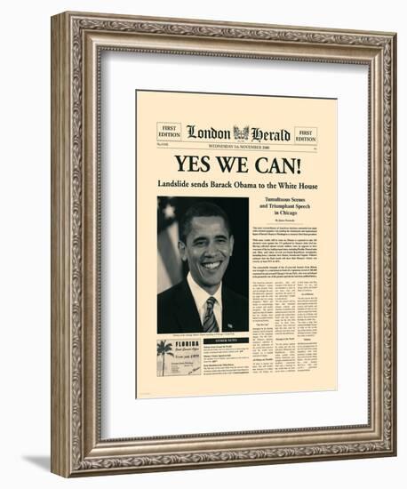 Yes We Can!-The Vintage Collection-Framed Art Print