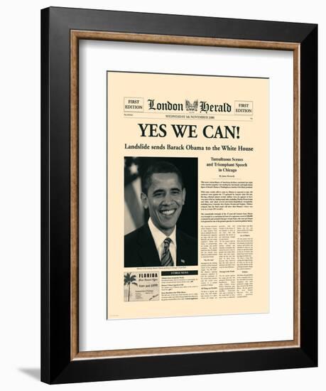 Yes We Can!-The Vintage Collection-Framed Art Print