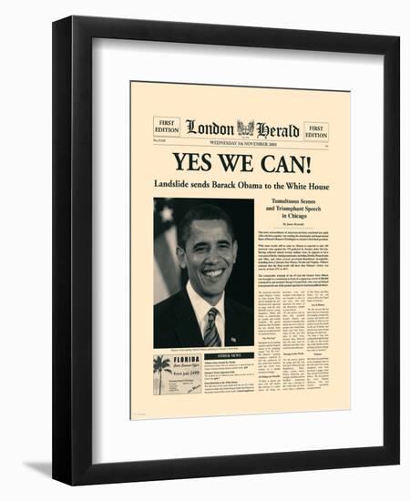 Yes We Can!-The Vintage Collection-Framed Art Print