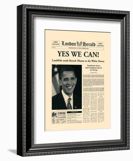 Yes We Can!-The Vintage Collection-Framed Art Print