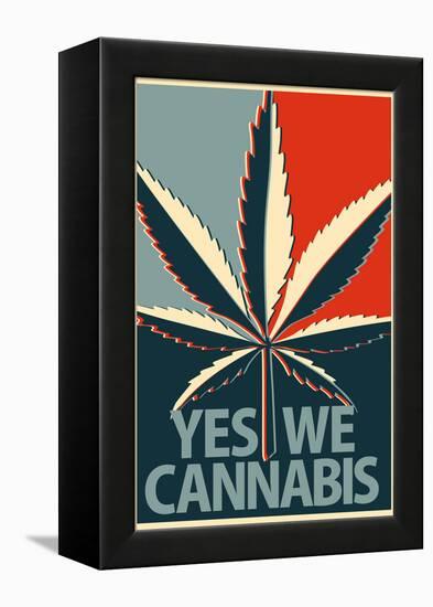 Yes We Cannabis Marijuana-null-Framed Stretched Canvas