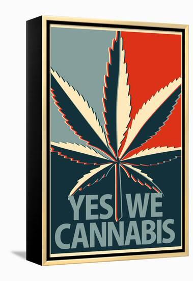 Yes We Cannabis Marijuana-null-Framed Stretched Canvas