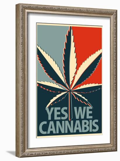 Yes We Cannabis Marijuana-null-Framed Art Print