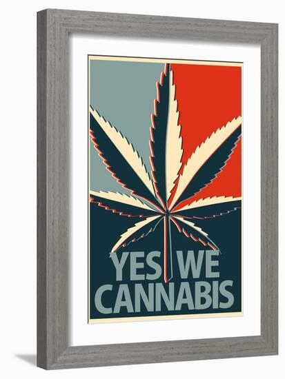 Yes We Cannabis Marijuana-null-Framed Art Print