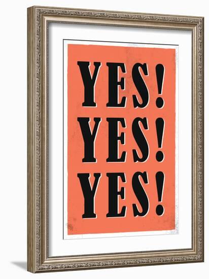 YES! YES! YES!-null-Framed Art Print