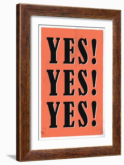 YES! YES! YES!-null-Framed Art Print