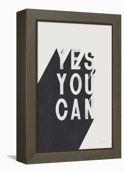 Yes You Can BW-Becky Thorns-Framed Stretched Canvas