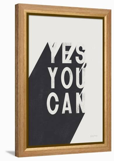 Yes You Can BW-Becky Thorns-Framed Stretched Canvas