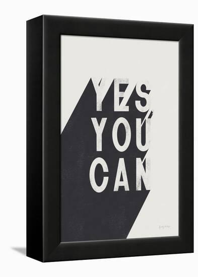 Yes You Can BW-Becky Thorns-Framed Stretched Canvas