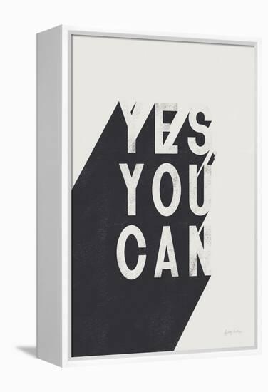 Yes You Can BW-Becky Thorns-Framed Stretched Canvas