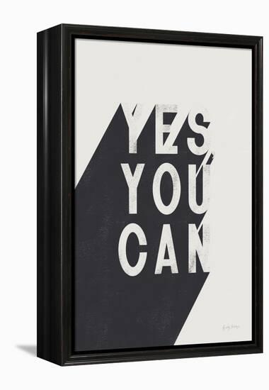 Yes You Can BW-Becky Thorns-Framed Stretched Canvas