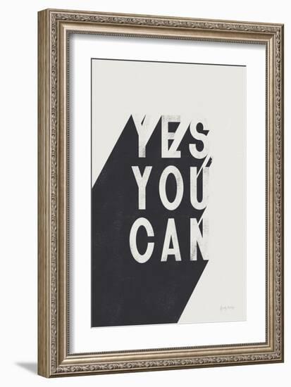 Yes You Can BW-Becky Thorns-Framed Art Print