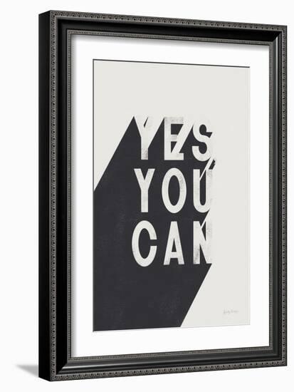 Yes You Can BW-Becky Thorns-Framed Art Print