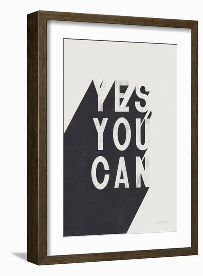 Yes You Can BW-Becky Thorns-Framed Art Print