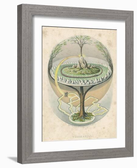 Yggdrasil the Sacred Ash the Tree of Life the Mundane Tree of Norse Mythology-null-Framed Photographic Print