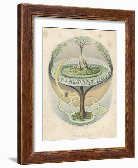 Yggdrasil the Sacred Ash the Tree of Life the Mundane Tree of Norse Mythology-null-Framed Photographic Print