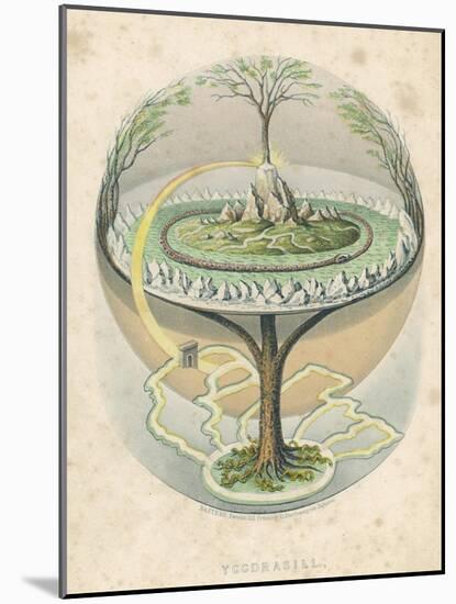 Yggdrasil the Sacred Ash the Tree of Life the Mundane Tree of Norse Mythology-null-Mounted Photographic Print