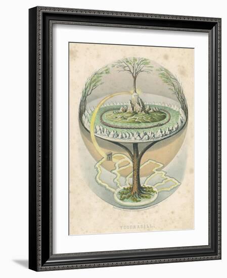 Yggdrasil the Sacred Ash the Tree of Life the Mundane Tree of Norse Mythology-null-Framed Photographic Print