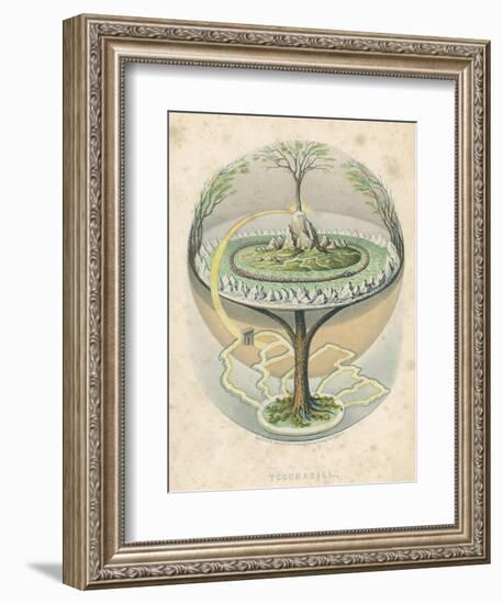 Yggdrasil the Sacred Ash the Tree of Life the Mundane Tree of Norse Mythology-null-Framed Photographic Print