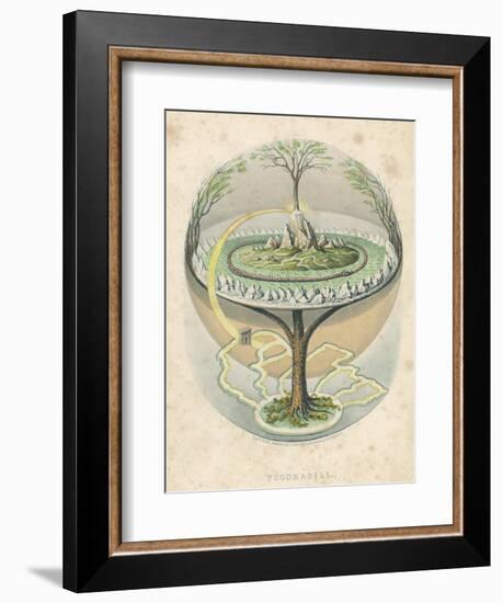 Yggdrasil the Sacred Ash the Tree of Life the Mundane Tree of Norse Mythology-null-Framed Photographic Print