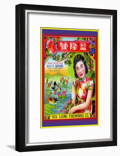 Yick Loong Fireworks Co. Duck Brand Firecracker-null-Framed Art Print