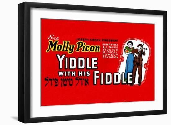 Yiddle with His Fiddle-null-Framed Art Print