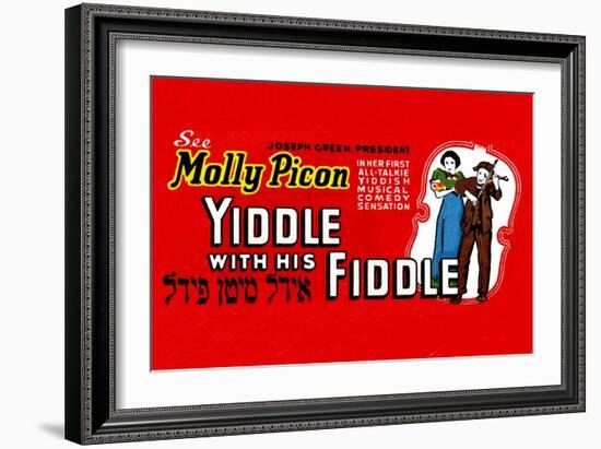 Yiddle with His Fiddle-null-Framed Art Print