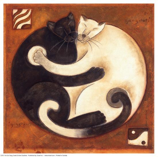 Yin Chi Yang Chats Art Print Aline Gauthier Art Com Yin Chi Yang Chats Art Print Aline Gauthier Art Com
