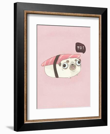 Yo! - Hannah Stephey Cartoon Dog Print-Hannah Stephey-Framed Art Print