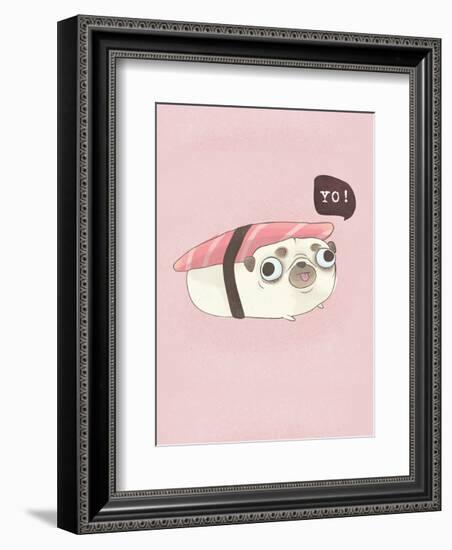 Yo! - Hannah Stephey Cartoon Dog Print-Hannah Stephey-Framed Art Print