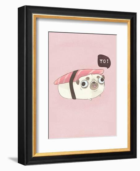 Yo! - Hannah Stephey Cartoon Dog Print-Hannah Stephey-Framed Art Print