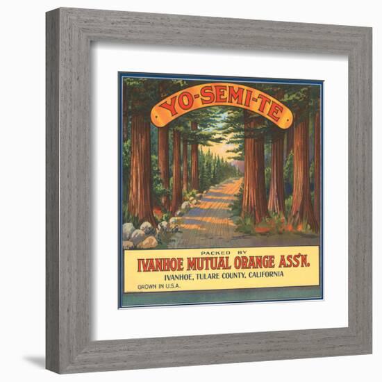 Yo-Se-Mite Oranges-null-Framed Art Print