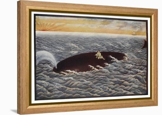 Yoda Emon a Fisherman is Saved from the Sea by a Whale in Thanks for-R. Gordon Smith-Framed Stretched Canvas