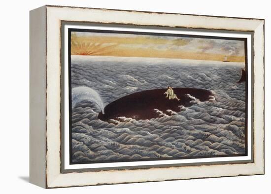 Yoda Emon a Fisherman is Saved from the Sea by a Whale in Thanks for-R. Gordon Smith-Framed Stretched Canvas