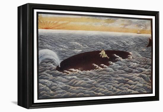 Yoda Emon a Fisherman is Saved from the Sea by a Whale in Thanks for-R. Gordon Smith-Framed Stretched Canvas