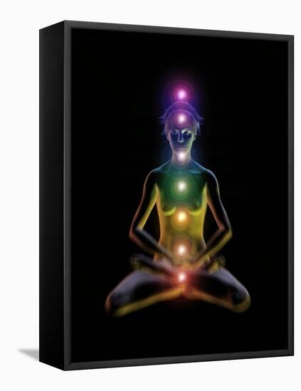 Yoga And the Chakras-Jose Antonio-Framed Premier Image Canvas