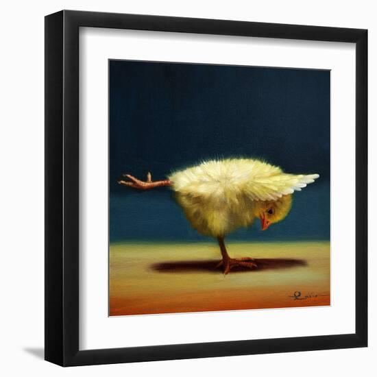 Yoga Chick Balancing Beam-Lucia Heffernan-Framed Art Print