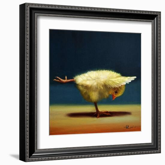 Yoga Chick Balancing Beam-Lucia Heffernan-Framed Art Print