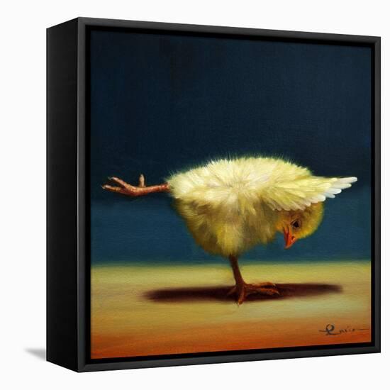 Yoga Chick Balancing Beam-Lucia Heffernan-Framed Stretched Canvas